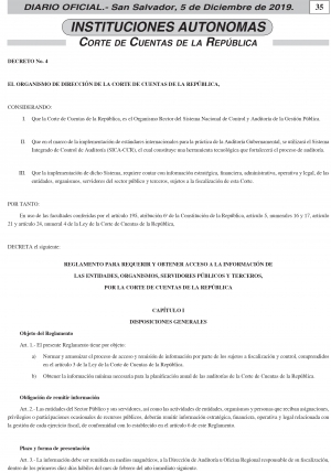 CCR APRUEBA REGLAMENTO PARA REQUERIR INFORMACI&Oacute;N  A ENTIDADES SUJETAS A FISCALIZACI&Oacute;N